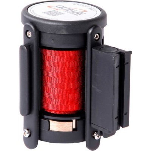 Queue Solutions Replacement Cassette For QueueMaster & SafetyMaster Belt Barriers, 8-1/2' Red Belt QM-CAS-RD85